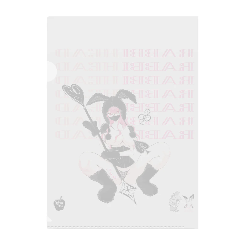 loveclonesのRABBIHEAD 黒ラビ2号 ウサギの国のエロポップ Clear File Folder