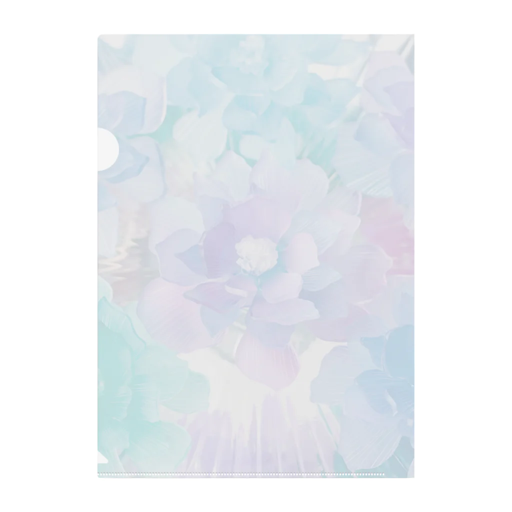 しばさおり jasmine mascotの紫の花 クリアファイル