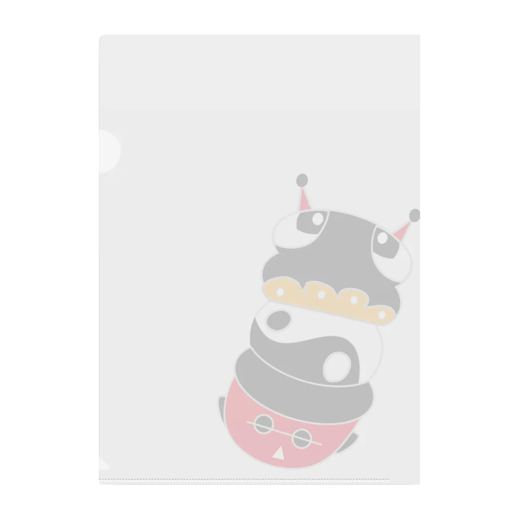 ADMS_Yuki_IKIの陰陽太極柄 イモムシ！ Clear File Folder