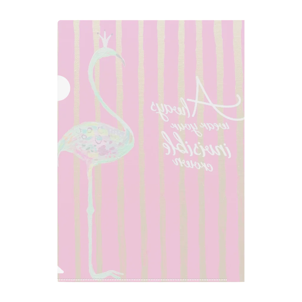 bonocoのpositive flamingo Clear File Folder