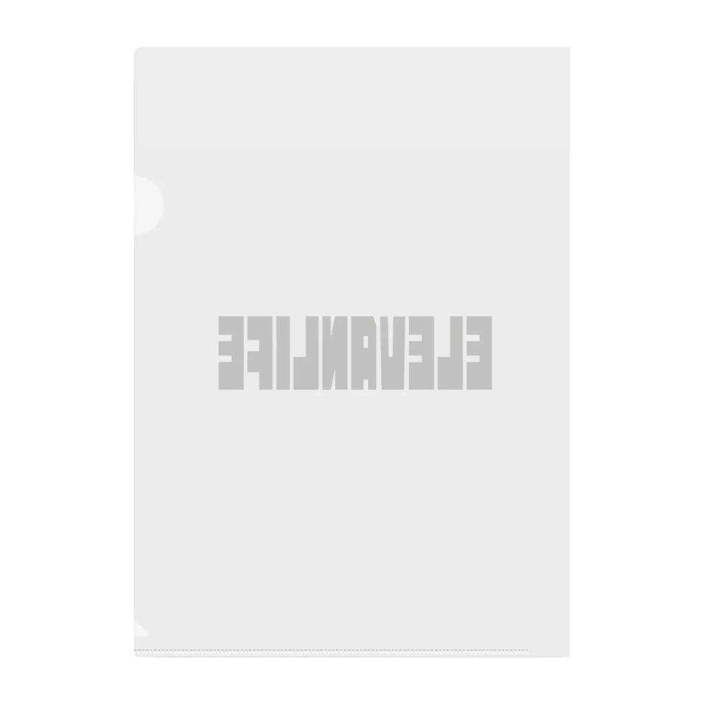 オンラインショップ「田んぼ」の「ELEVANLIFE」文字グッズ Clear File Folder