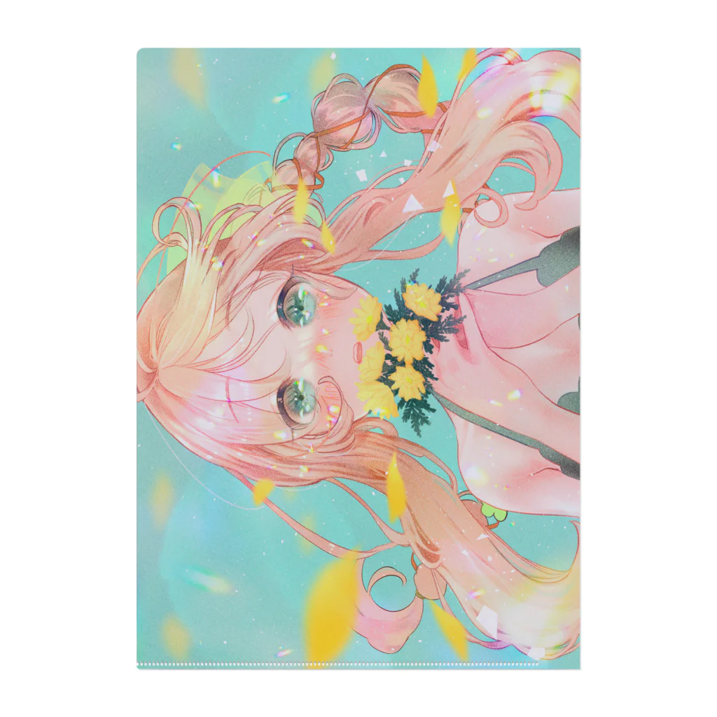 えびなあまね屋さん🦐🌿の福寿草1000view記念シリーズ Clear File Folder