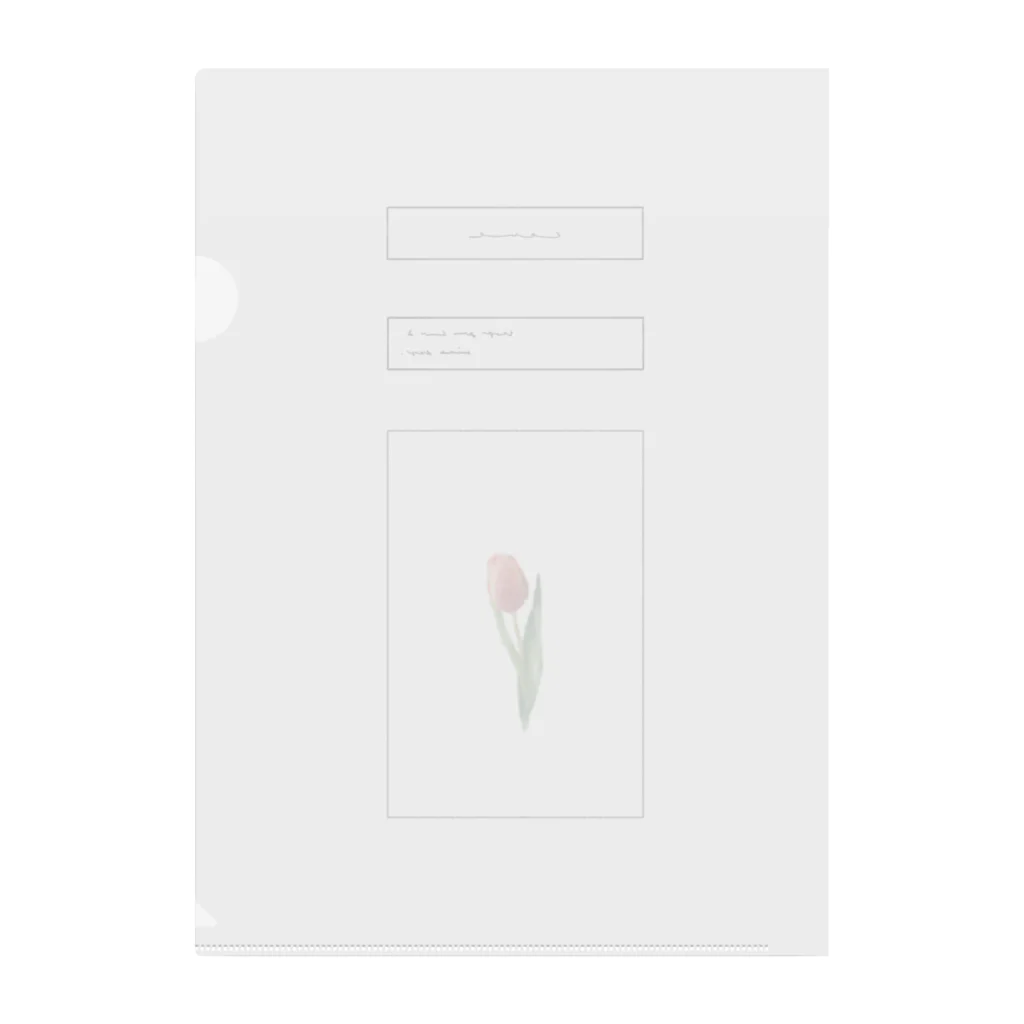 rilybiiのlogo flame × tulip flame Clear File Folder