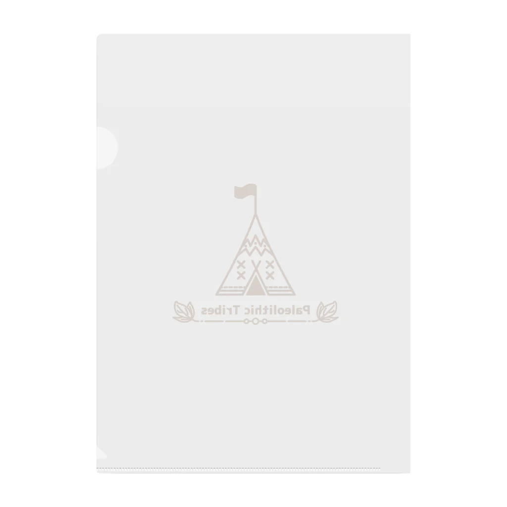 パレオな部族グッズストアのPaleolithic Camping Tent (Original Color) Clear File Folder