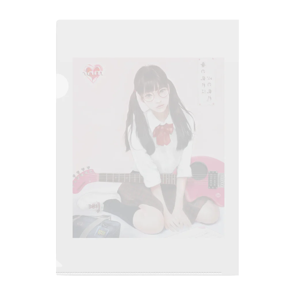 Mahiroshka まひろ朱夏 絵と音楽のギター少女 Clear File Folder