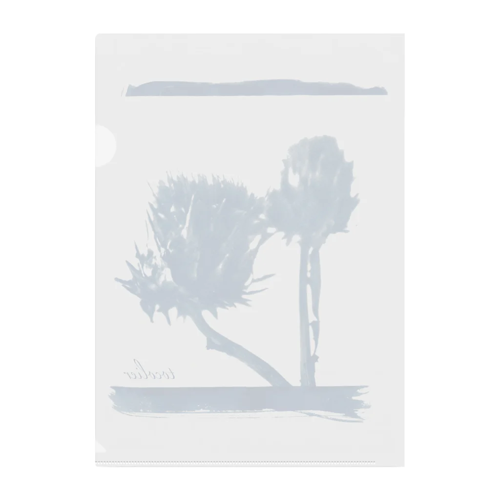 tocolierのCyanotype "artichoke"  Clear File Folder