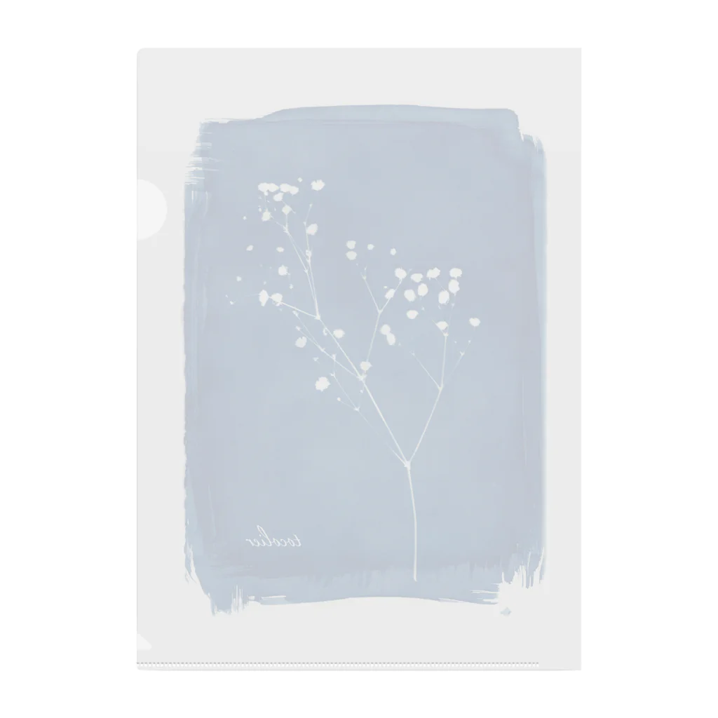 tocolierのCyanotype "gypsophola" クリアファイル