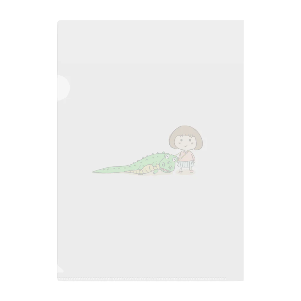 キュートでクールなcutecoolのわにのかばん Clear File Folder