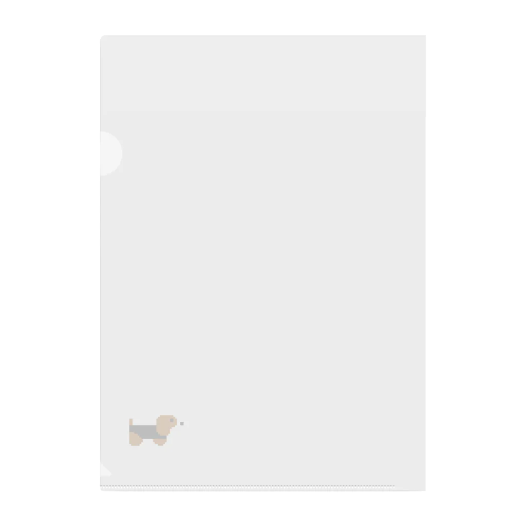 いぬのあしあとのドット絵ビーグル Clear File Folder