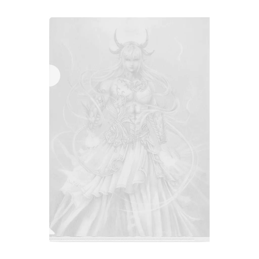 クリスタルファンタジーの龍の擬人化～雷～ Clear File Folder