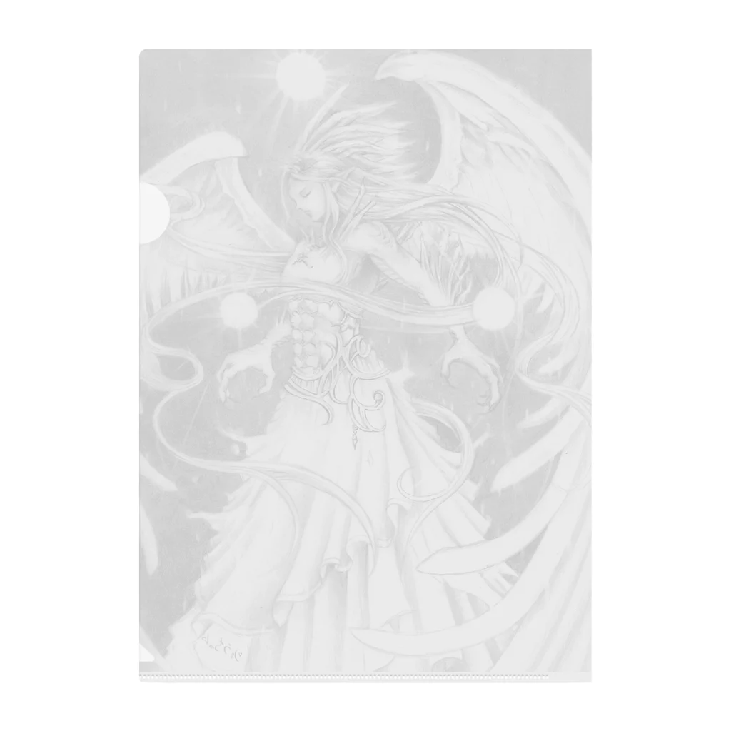 クリスタルファンタジーのドラゴンの擬人化～クリスタル～ Clear File Folder