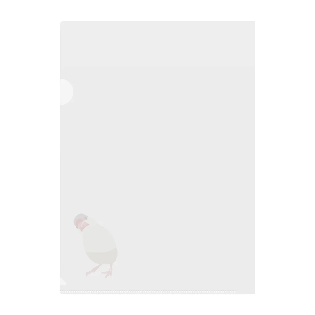 おしゃれぶんちょうのクリームイノ文鳥 Clear File Folder