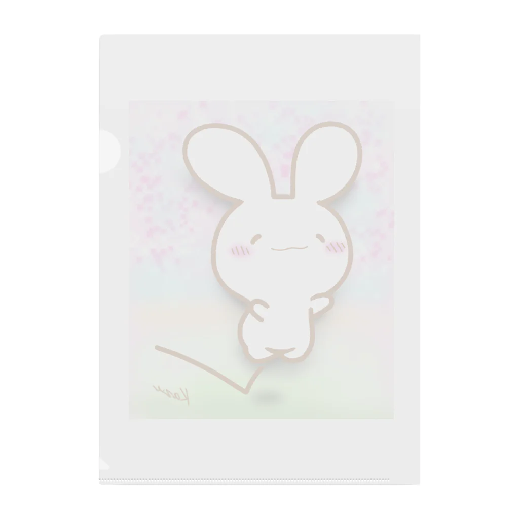 けあうさSHOPの今日も元気けあうさ Clear File Folder