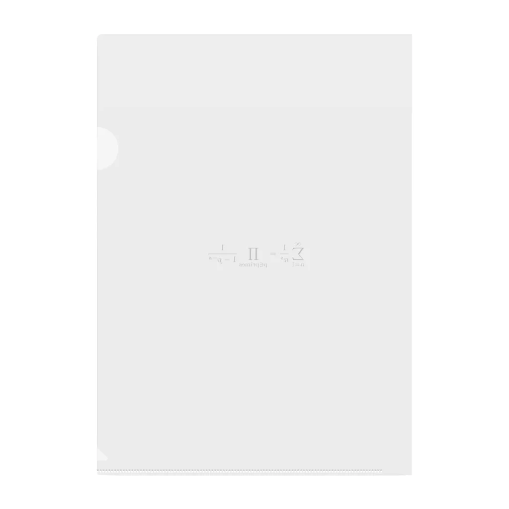 理系ファンクラブのオイラー積 - Euler product -  Clear File Folder