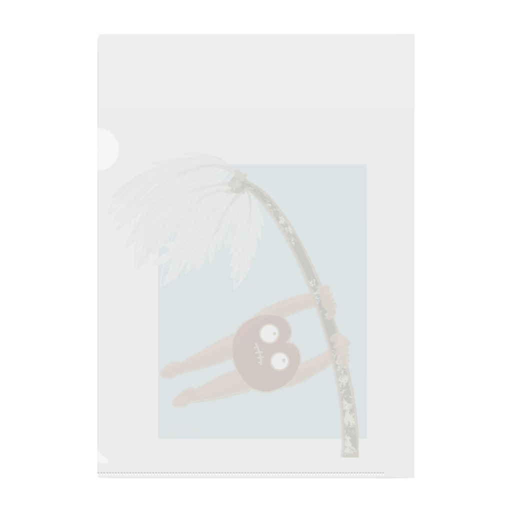 リップちゃんズ SHOPのヤシの木とリップちゃん Clear File Folder