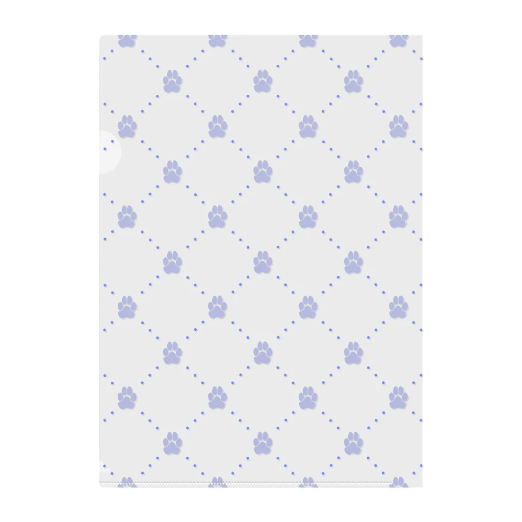 Charmyraのdiagonal-grid-paw_lg_clr_lv Clear File Folder