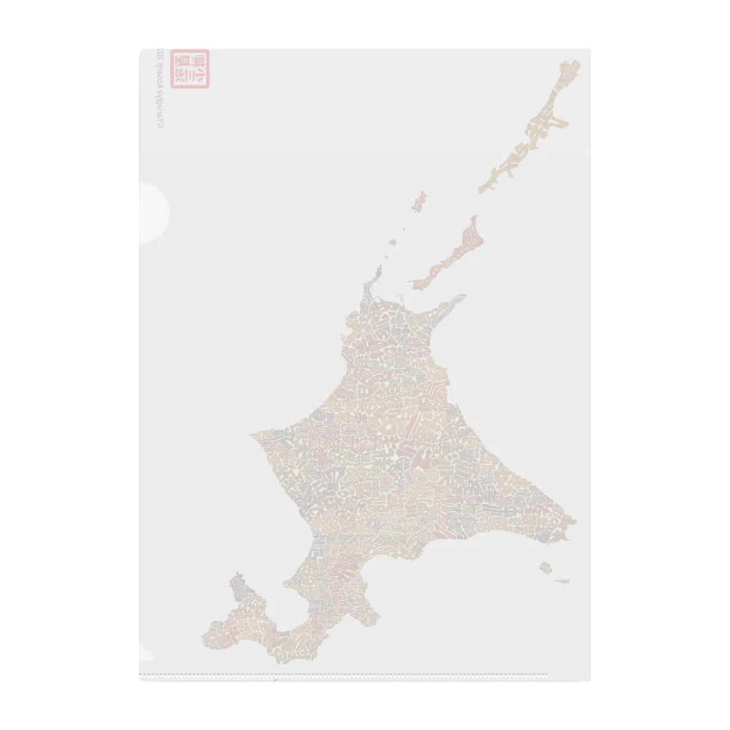 Yanagiya Kosanjiの北海道_TextMap_木目調 Clear File Folder