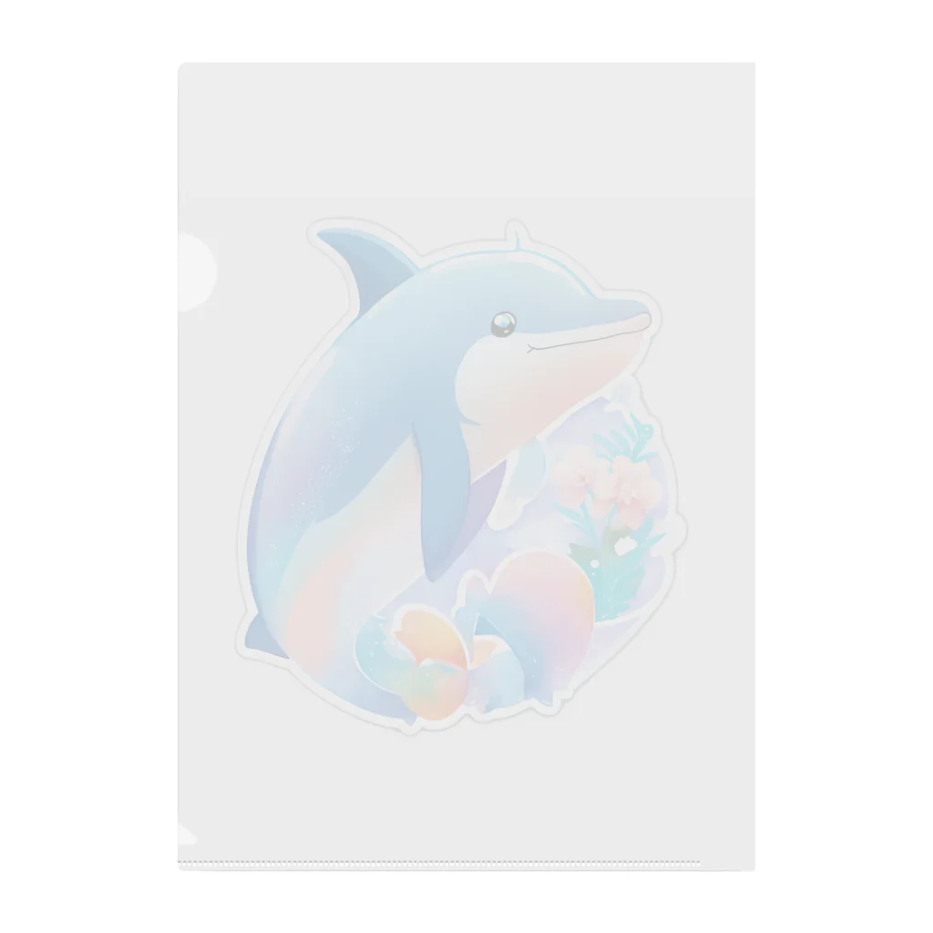 dolphineの可愛いイルカ クリアファイル