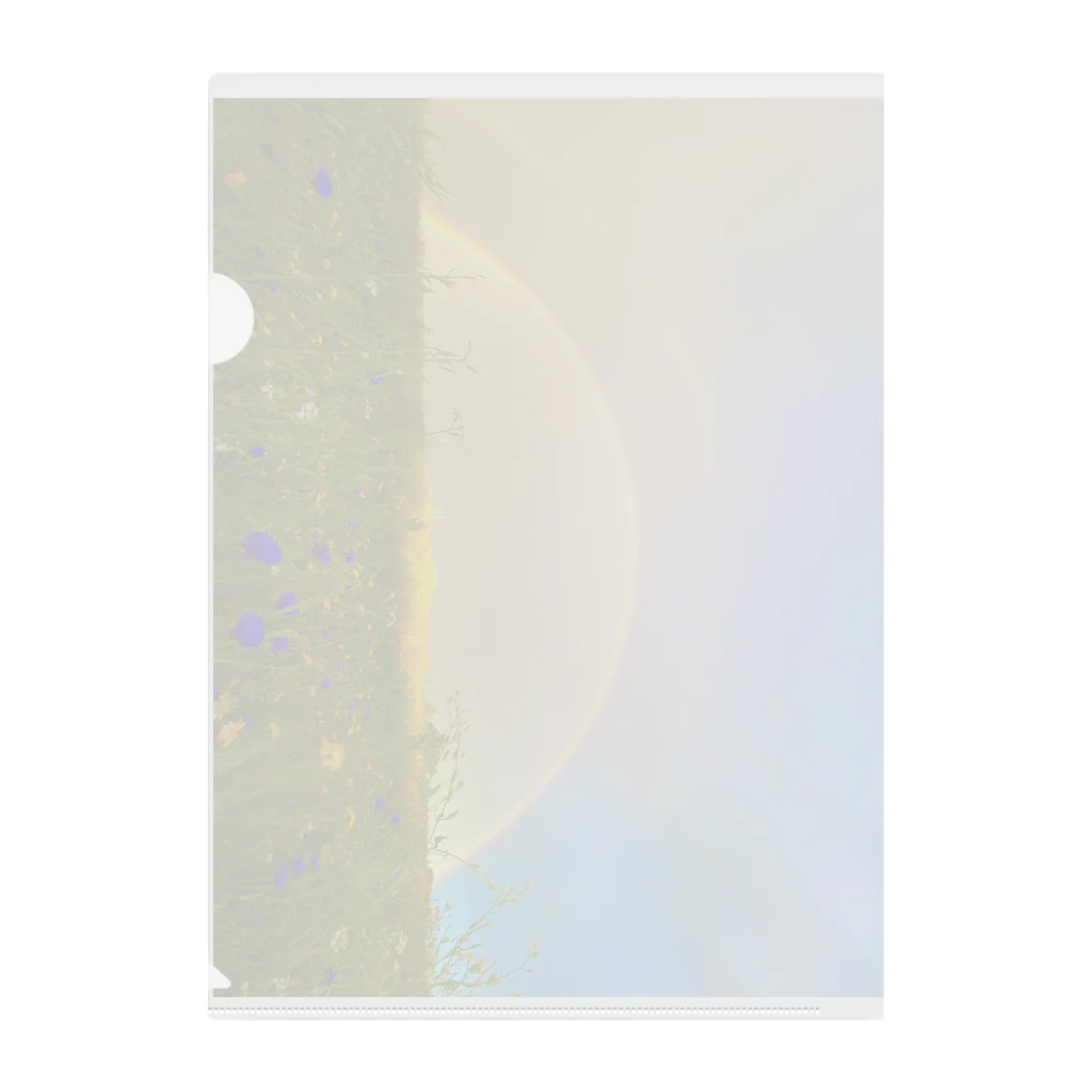 fra Denmarkの幸せの虹　ダブルレインボー Clear File Folder