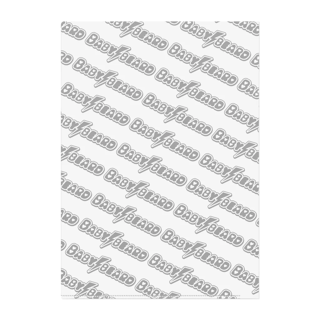 BABYBEARDのBABYBEARD Official LOGO (white) Clear File Folder