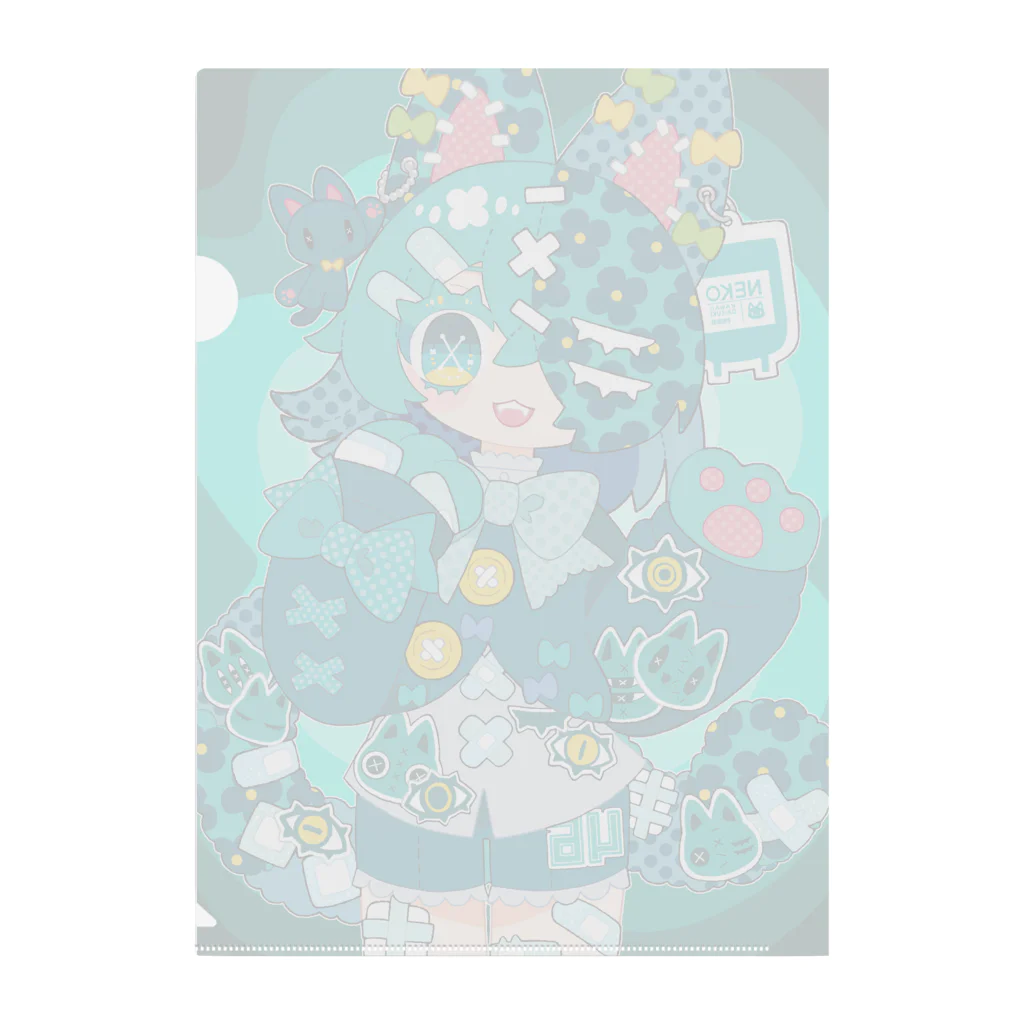 shirakamihakushiのピーコックグリーン Clear File Folder