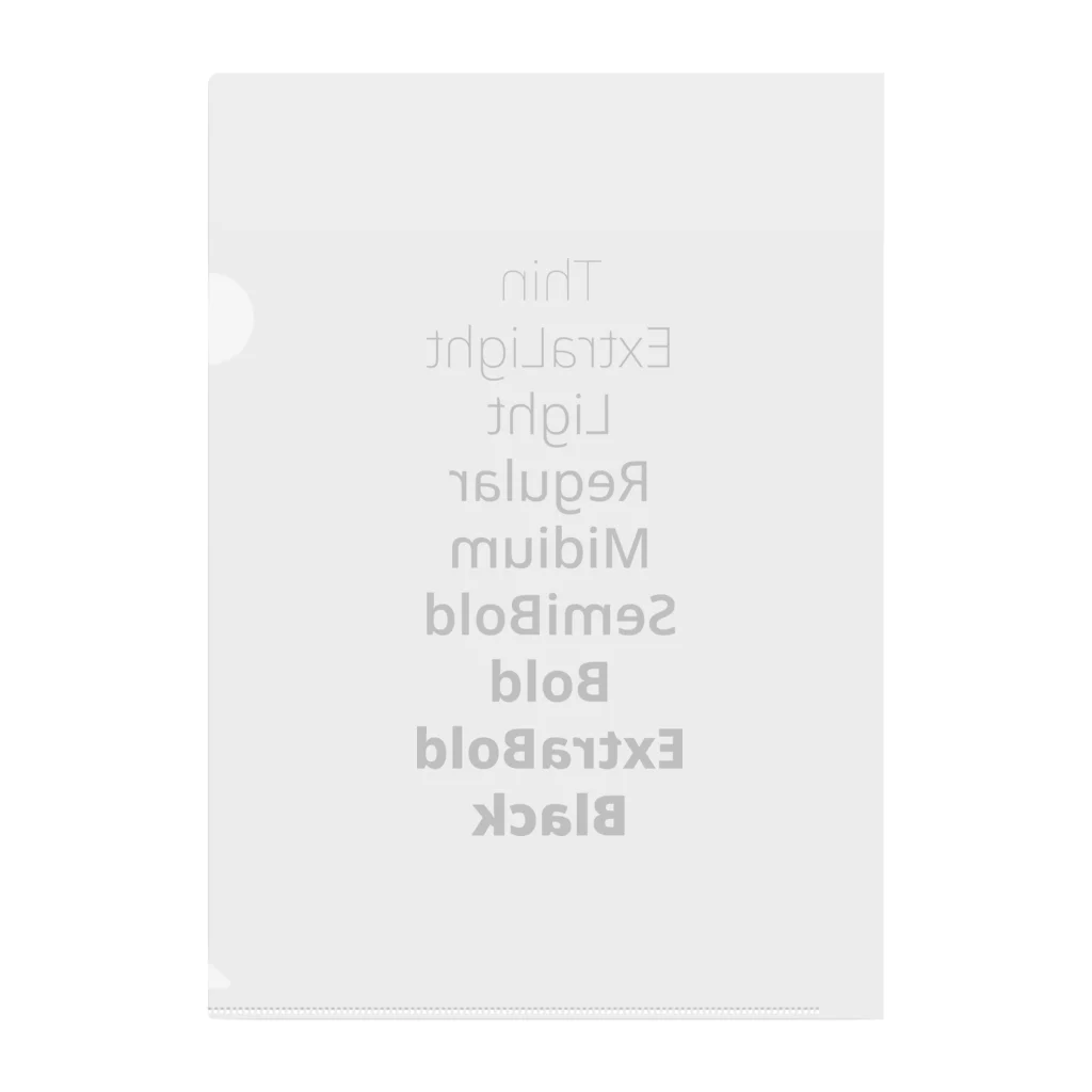 Two Dimensions BarCodeのFont Weight Clear File Folder