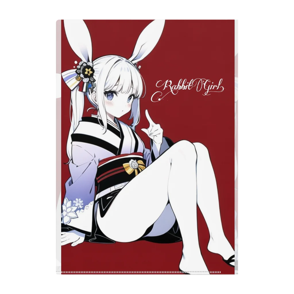 ໒꒱✿Felice-Store︎✿໒꒱のRabbit Girl 【雪兎】 クリアファイル