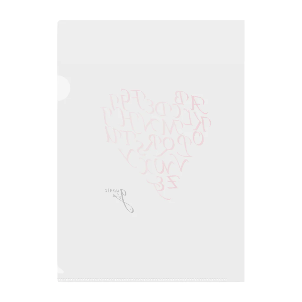 gyonic calligraphyのHeart Of Alphabet Clear File Folder