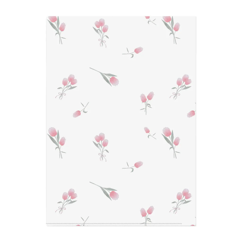 春階響羽/marmarizerの「博愛のTulip」クリアファイル(white) Clear File Folder