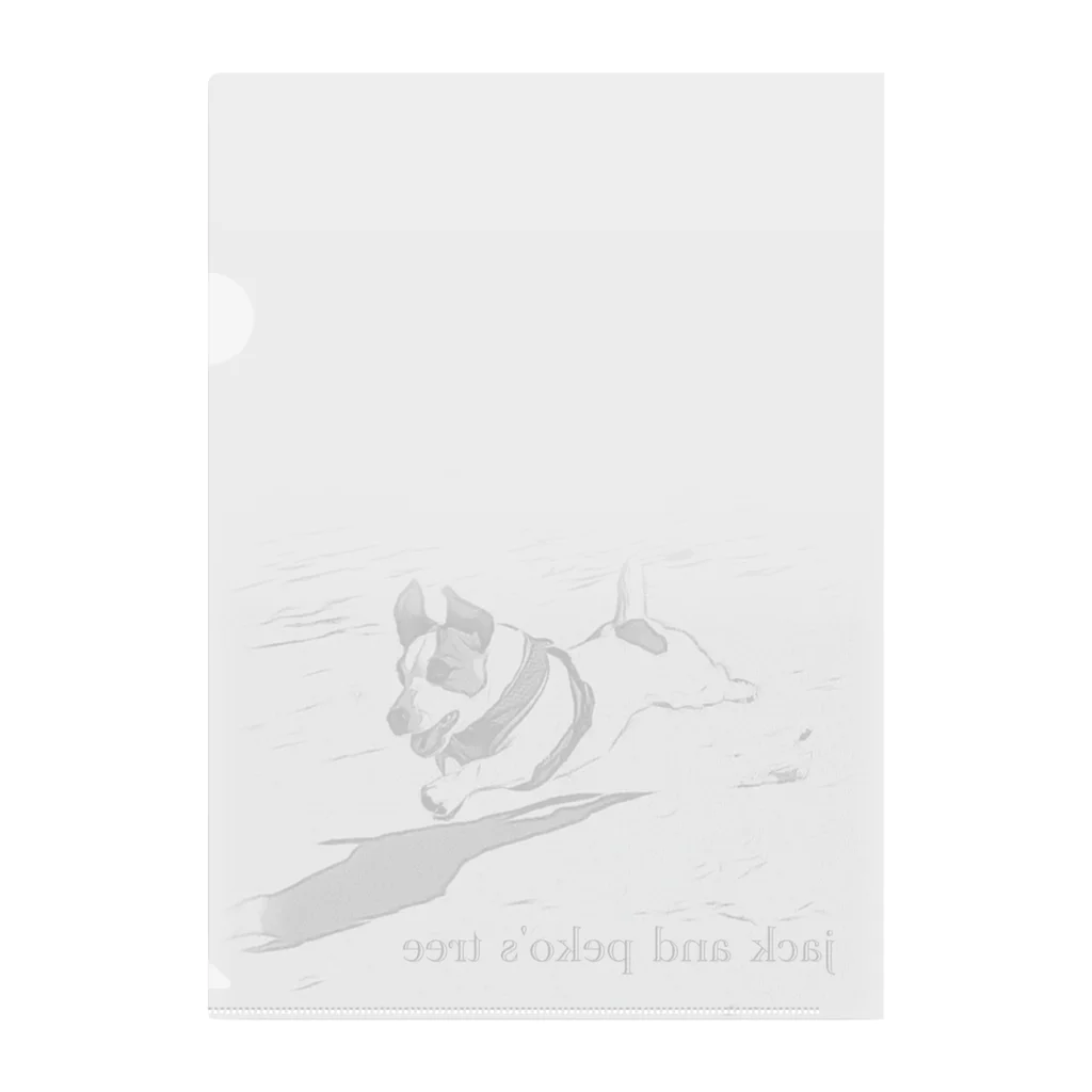 ジャックとペコの木のflying dog ペコ Clear File Folder