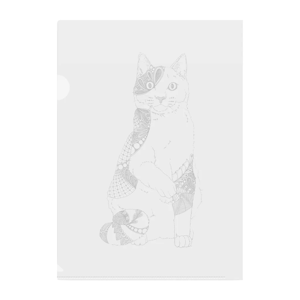 とうきちの三毛猫 Clear File Folder