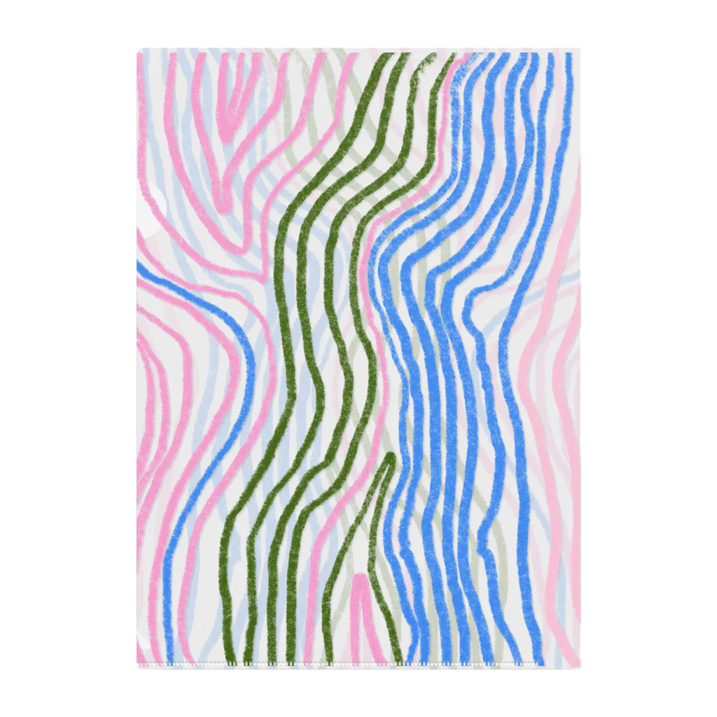 clareclaredoodleのWavy Wavy things Clear File Folder