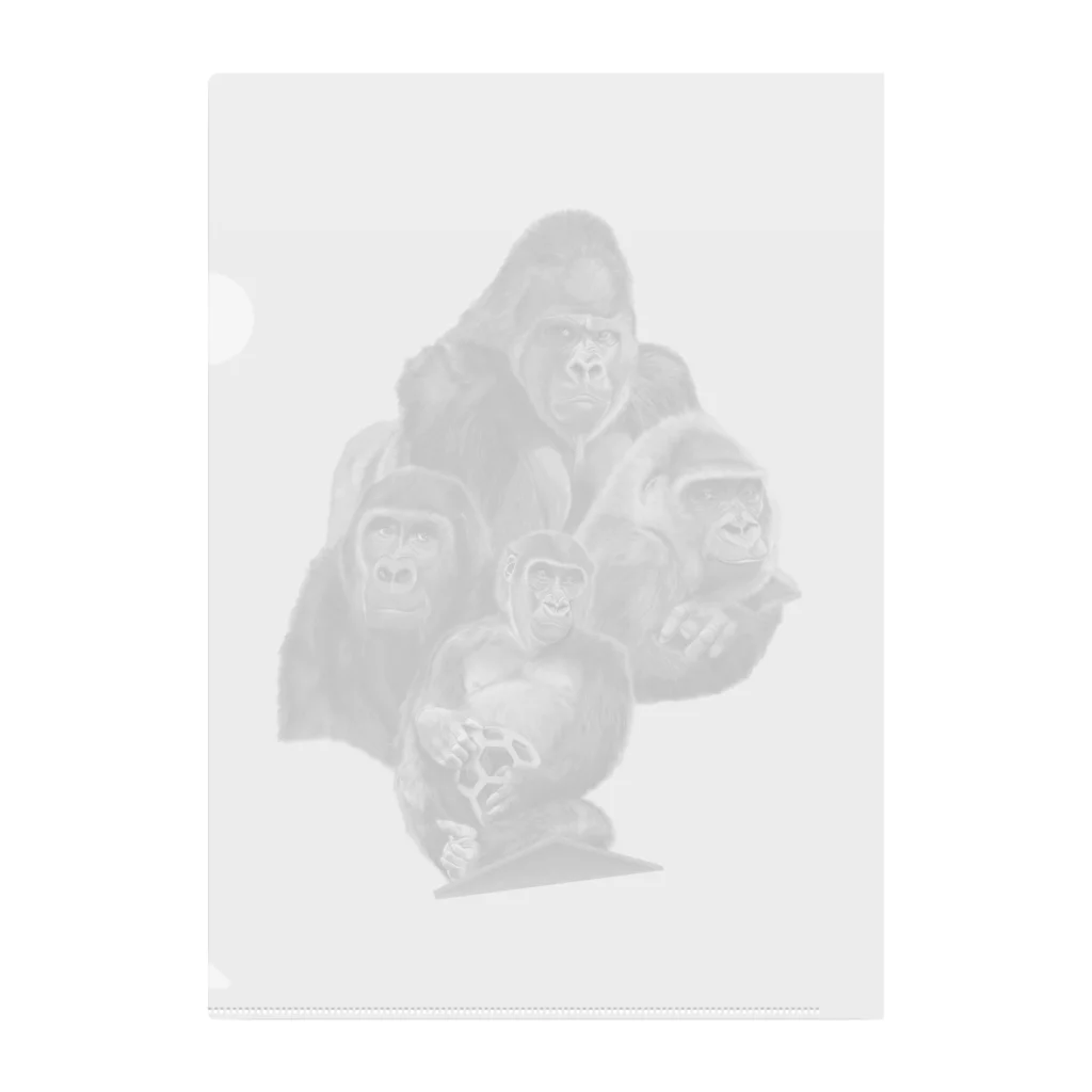 ゴリラ家族のクリアファイル・ゴリラライフ / GorillaLife_SHOP