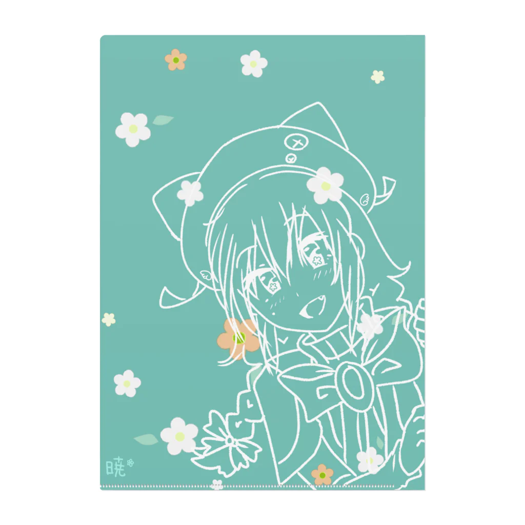 暁*あとりえ🎨のなんでも記録ふぁいる(両面) Clear File Folder