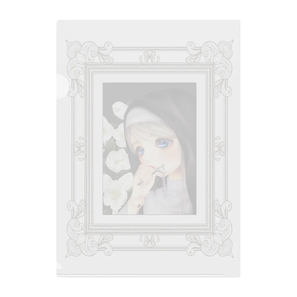 もりのきのこのお人形さんの 007-christmas rose Clear File Folder