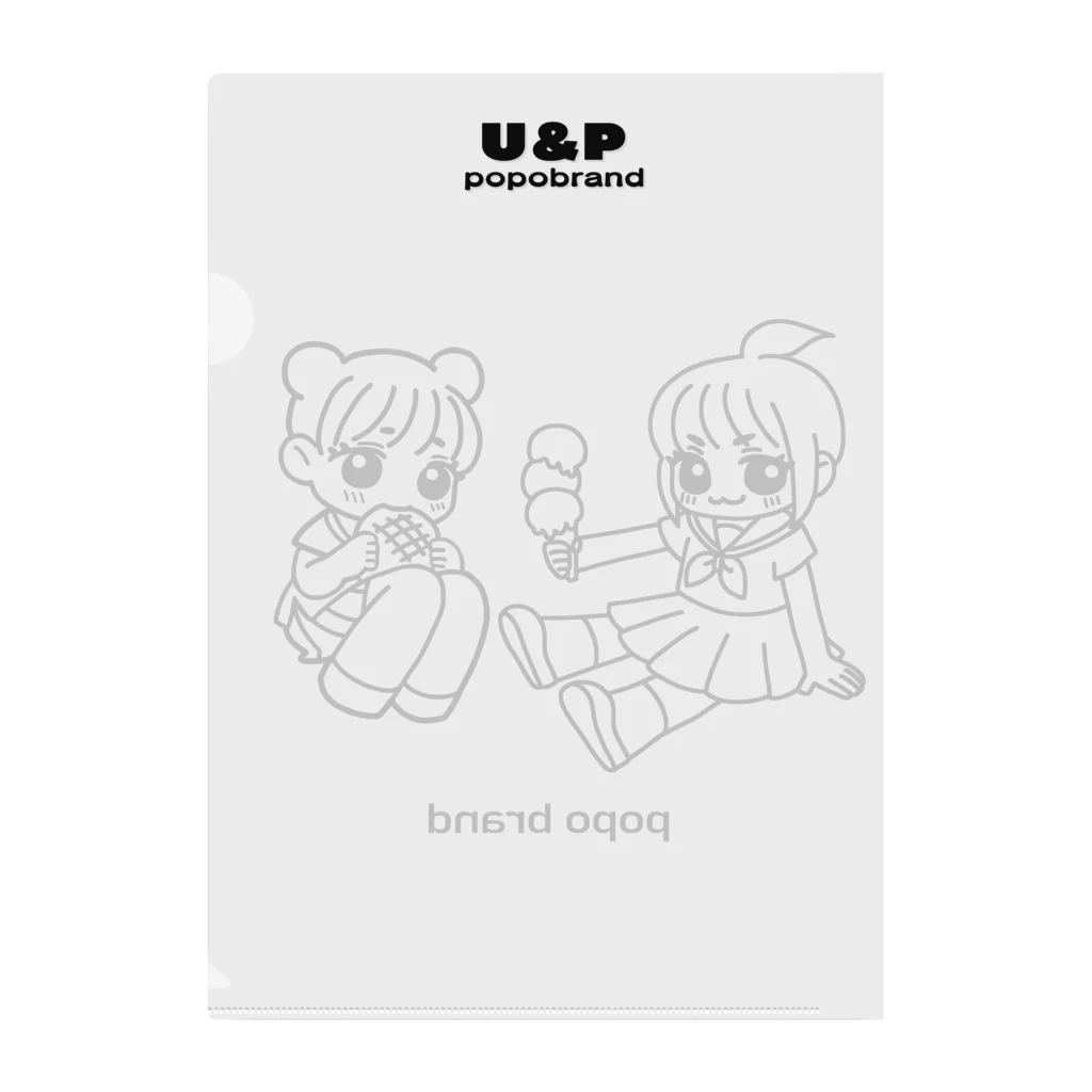 ポポブランドのU＆P Clear File Folder