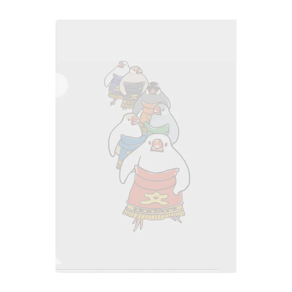 もしもしこちら文鳥の文鳥力士　土俵入り Clear File Folder