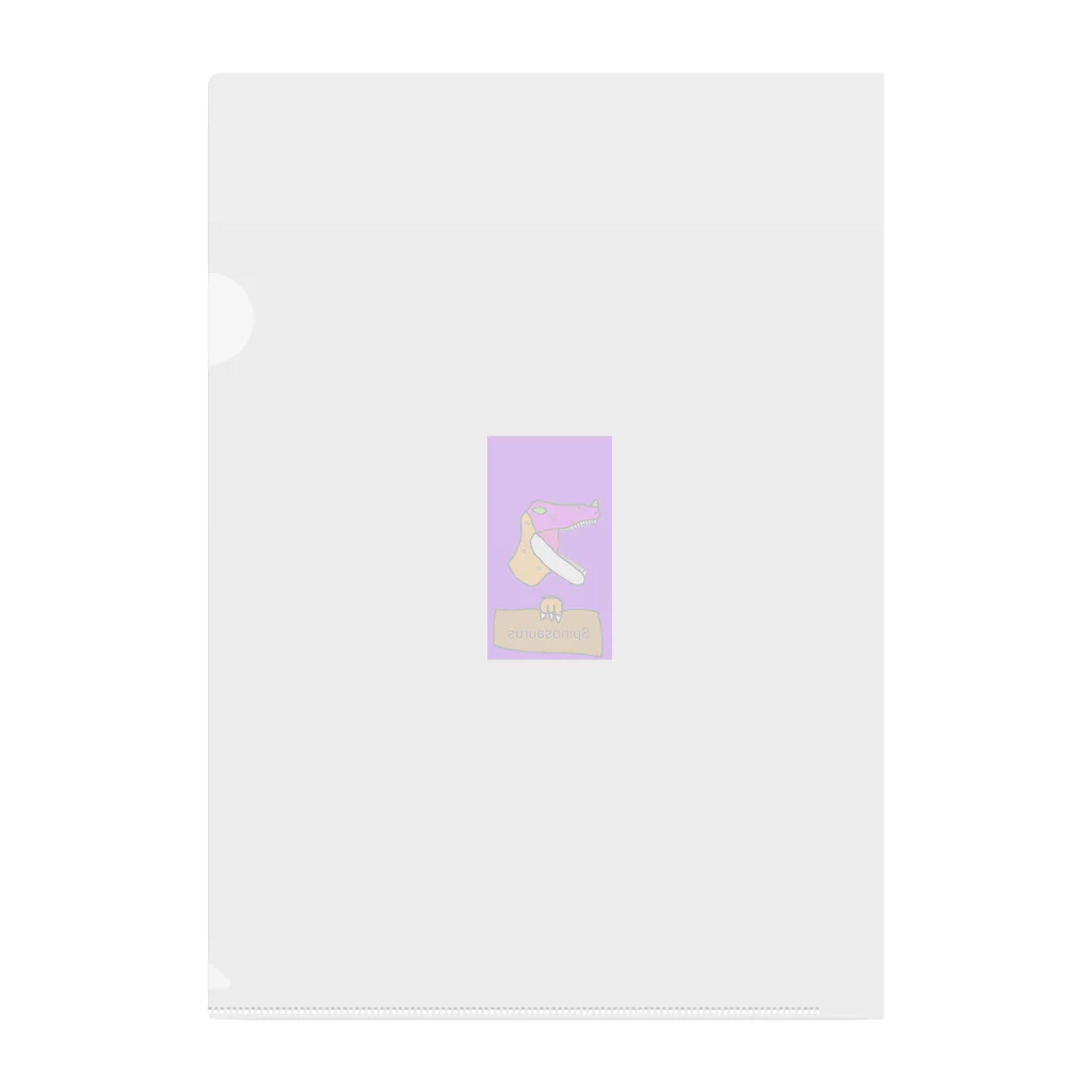 ʚ🦄ɞみつり🌈𝑆𝑂𝐷𝐴𝑆𝐻𝐼𓃗のスピノくん(恐竜) Clear File Folder