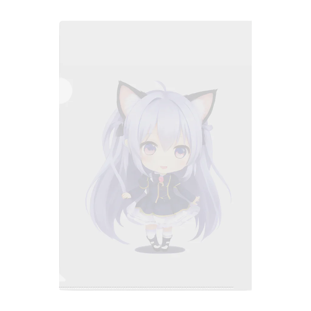 KAZAHANAのネコ耳ふぅちゃん Clear File Folder