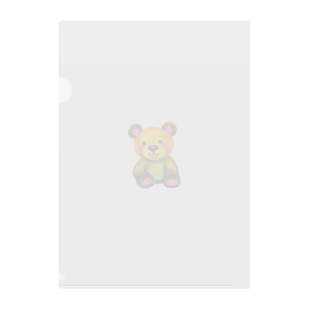 Okuizumoのかわいいくまのイラストのグッズ Clear File Folder