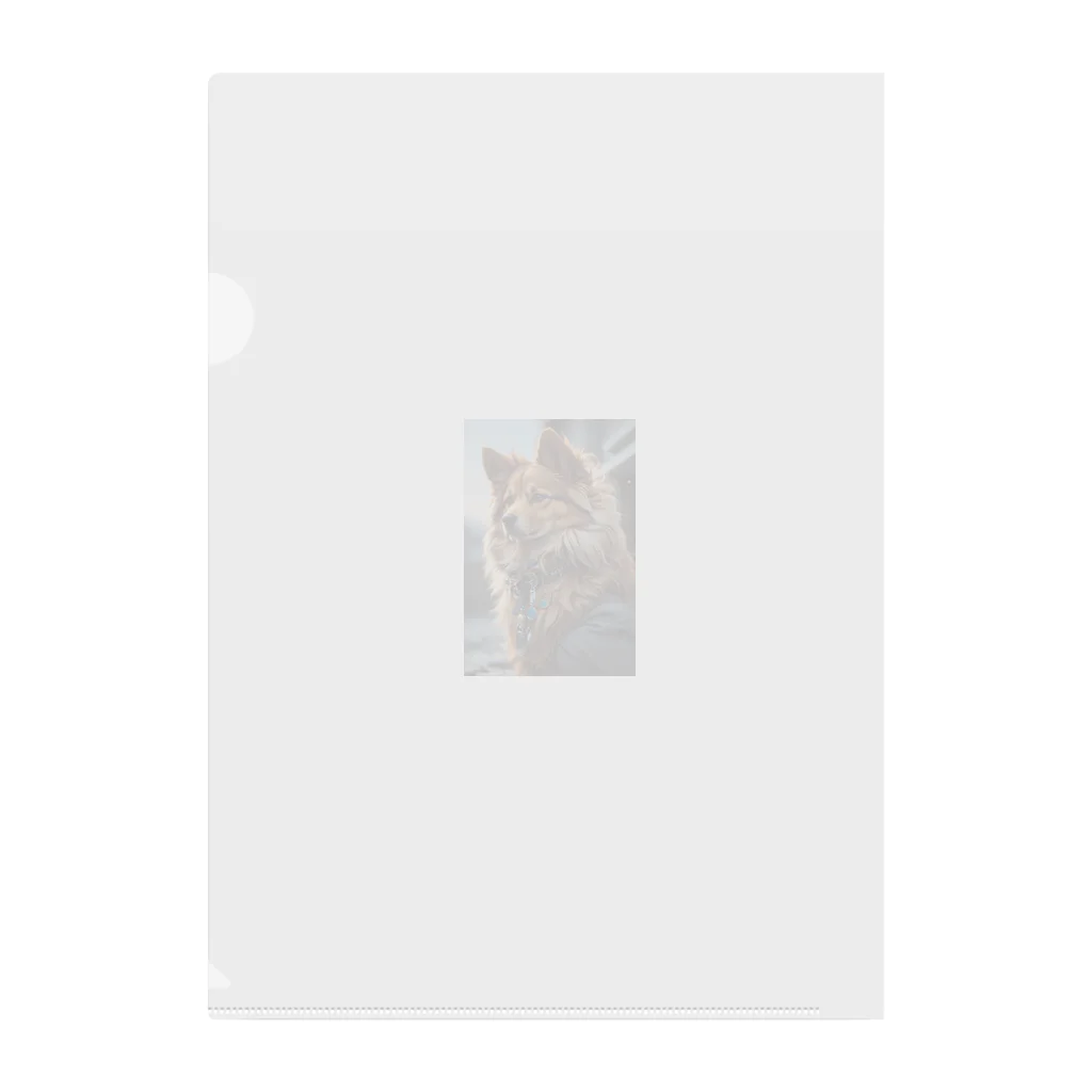 majuiceの凛々しい犬 Clear File Folder