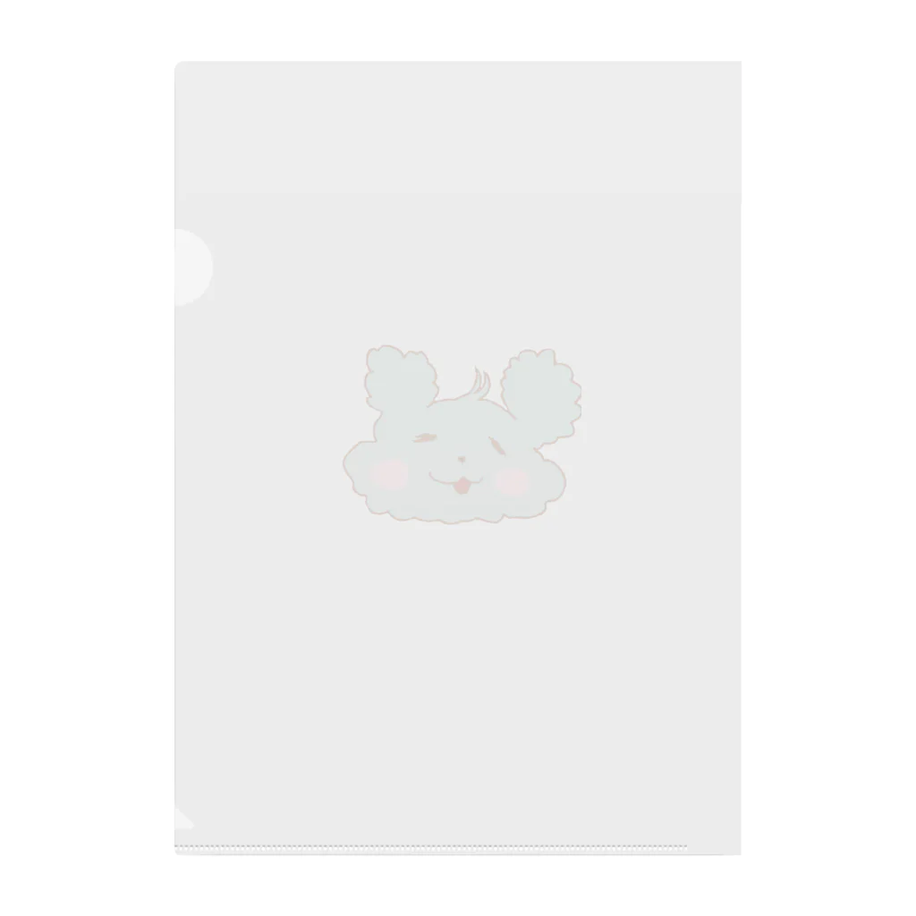 ほっこり展覧会ののほほんくまさんくすみブルー Clear File Folder