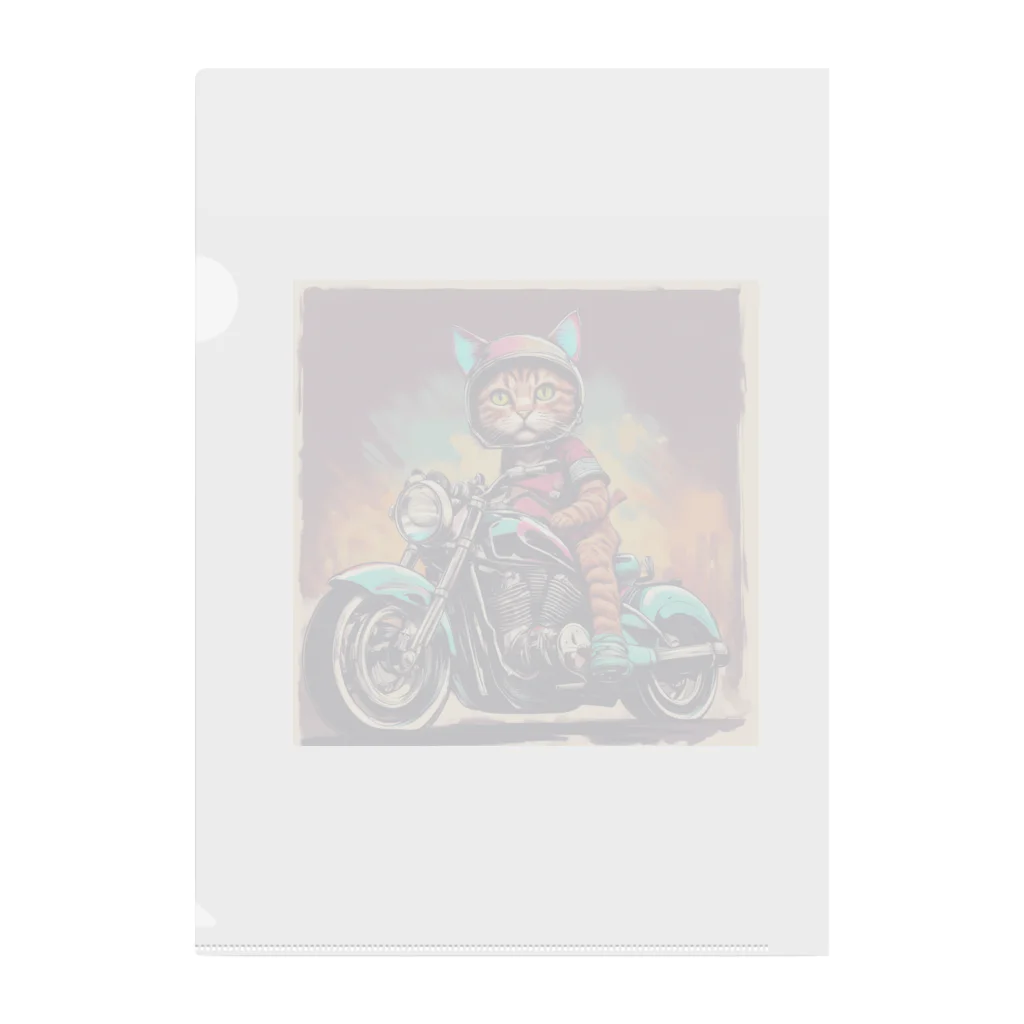 NECOSUIの猫ライダー Clear File Folder