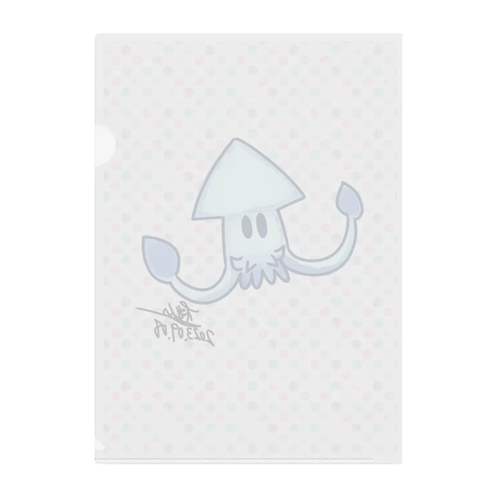 さくらびとのBLUE SQUID Clear File Folder