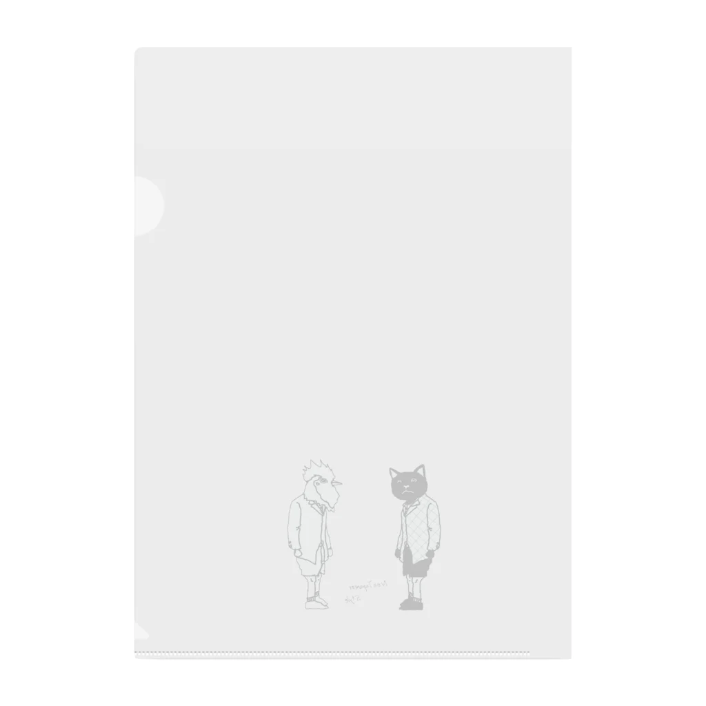 NEOJAPANESESTYLE                               のB_Lack_Cat&Mr.CHICKENHEART Clear File Folder