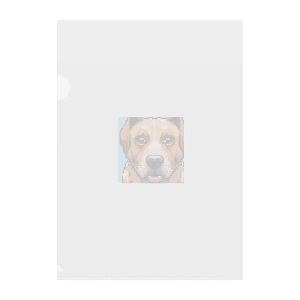 getprizeのドット絵の犬 クリアファイル