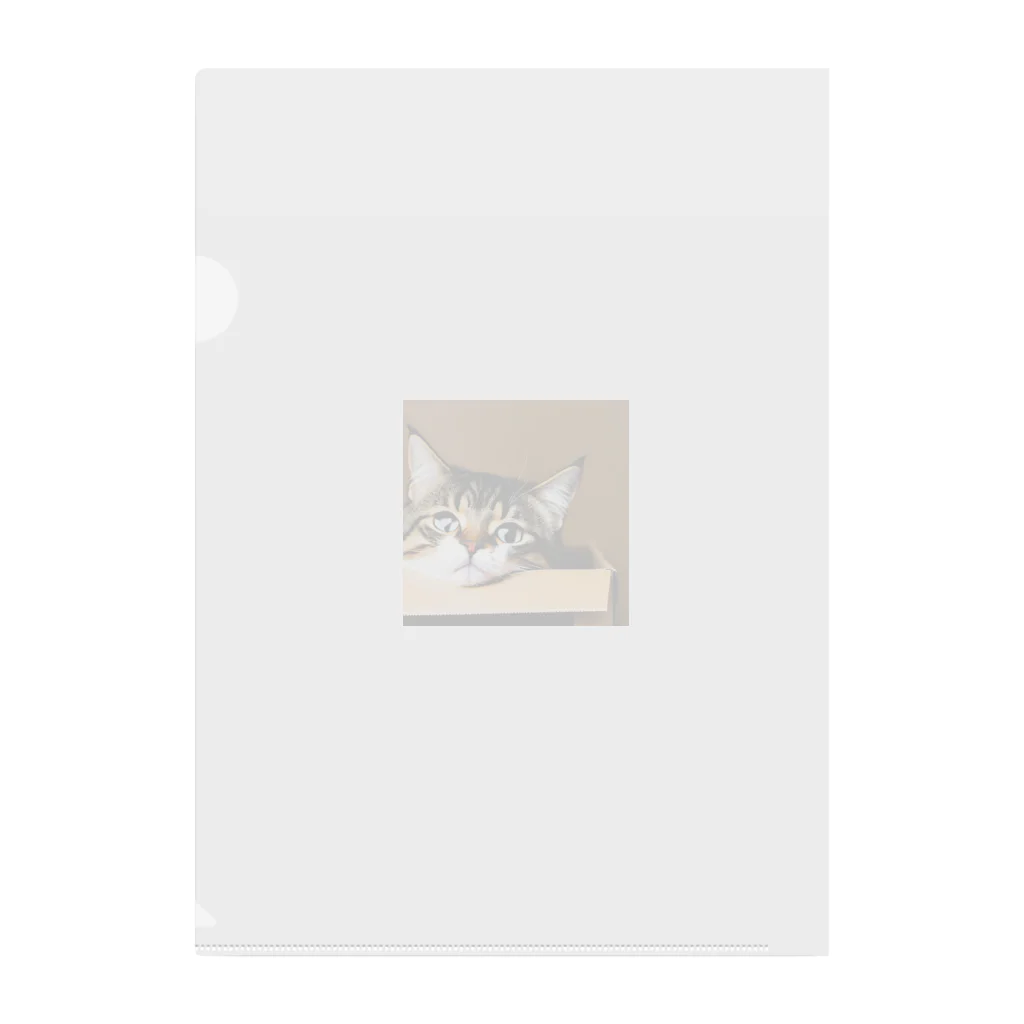 チェリオの箱に入った可愛い猫 Clear File Folder