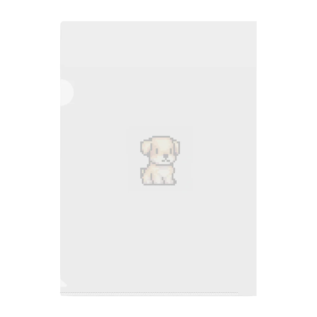 ebizo999のドット絵の子犬 クリアファイル