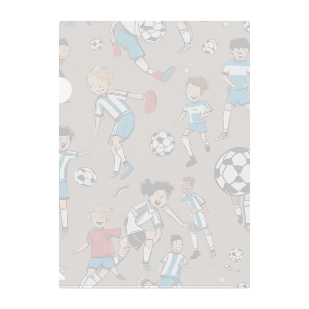 子供と嫁と時々わたしのサッカー小僧 Clear File Folder