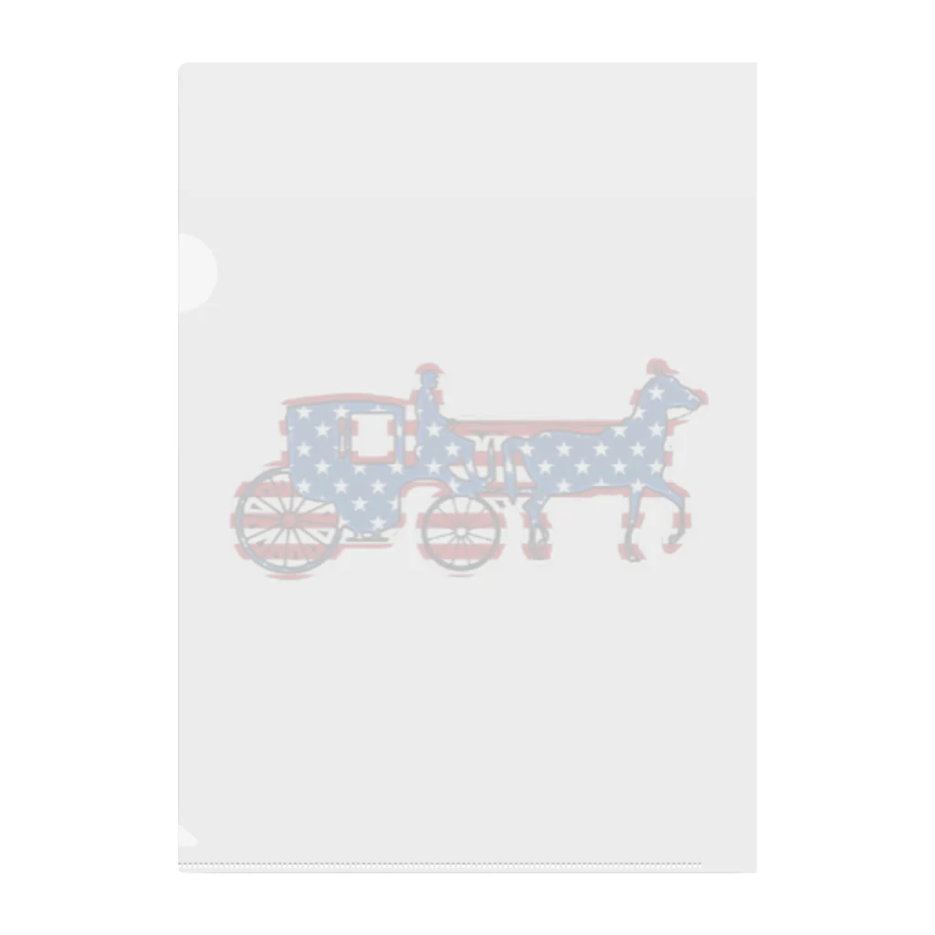 mumusの馬車　Flag of the United States クリアファイル